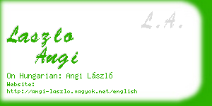 laszlo angi business card