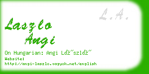 laszlo angi business card